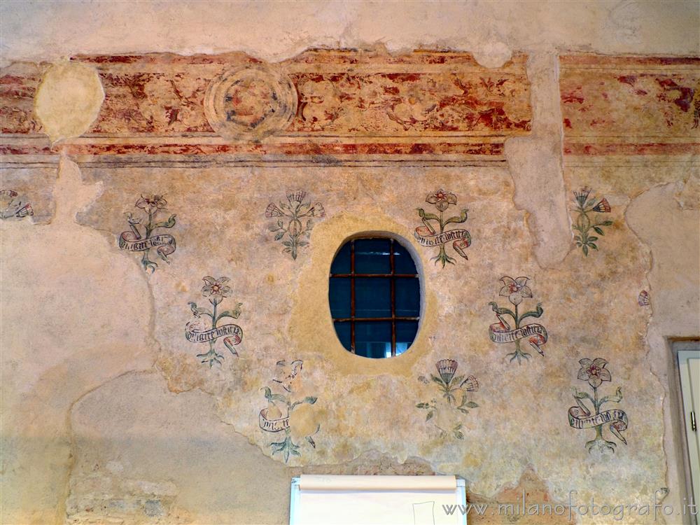 Milan (Italy) - Antique frescoes in one of the halls of Villa Scheibler